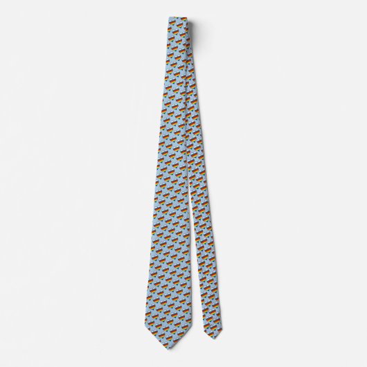 Rainbow Heart Pattern Neck Tie Krawatte (Vorderseite)