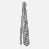 Rainbow Heart Pattern Neck Tie Krawatte (Rückseite)