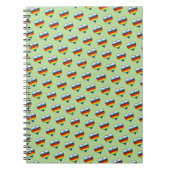 Rainbow Heart Pattern Notebook Notizblock (Vorderseite)