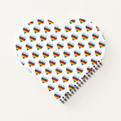 Rainbow Heart Pattern Notebook Notizblock (Rückseite)