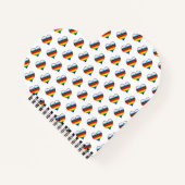 Rainbow Heart Pattern Notebook Notizblock (Vorderseite)