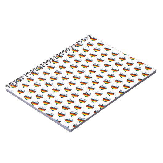Rainbow Heart Pattern Notebook Notizblock (Linke Seite)