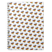 Rainbow Heart Pattern Notebook Notizblock (Vorderseite)