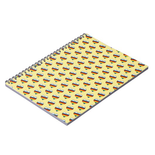Rainbow Heart Pattern Notebook Notizblock (Linke Seite)