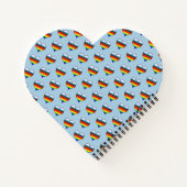 Rainbow Heart Pattern Notebook Notizblock (Rückseite)