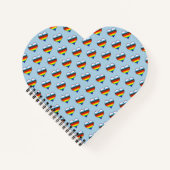 Rainbow Heart Pattern Notebook Notizblock (Vorderseite)