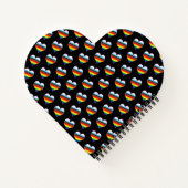 Rainbow Heart Pattern Notizblock (Rückseite)