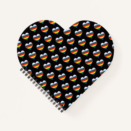 Rainbow Heart Pattern Notizblock (Vorderseite)