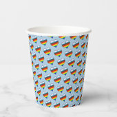 Rainbow Heart Pattern Paper Cups Pappbecher (Rückseite)