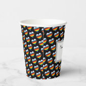 Rainbow Heart Pattern Paper Cups Pappbecher (Rechts)