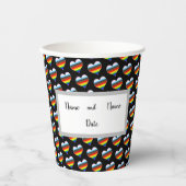 Rainbow Heart Pattern Paper Cups Pappbecher (Vorderseite)