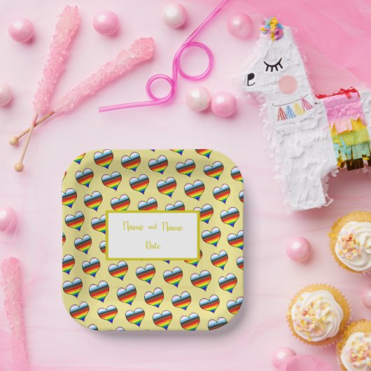 Rainbow Heart Pattern Paper Teller (Party)