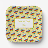 Rainbow Heart Pattern Paper Teller (Vorderseite)