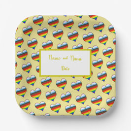 Rainbow Heart Pattern Paper Teller