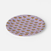 Rainbow Heart Pattern Paper Teller (Schrägansicht)