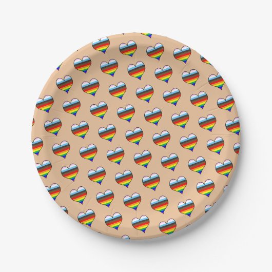 Rainbow Heart Pattern Paper Teller (Vorderseite)