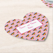 Rainbow Heart Pattern Paper Untersetzer (angewinkelt)