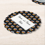 Rainbow Heart Pattern Paper Untersetzer (angewinkelt)