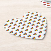 Rainbow Heart Pattern Paper Untersetzer (angewinkelt)