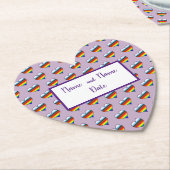 Rainbow Heart Pattern Paper Untersetzer (angewinkelt)