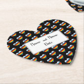Rainbow Heart Pattern Paper Untersetzer (angewinkelt)