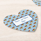 Rainbow Heart Pattern Paper Untersetzer (angewinkelt)