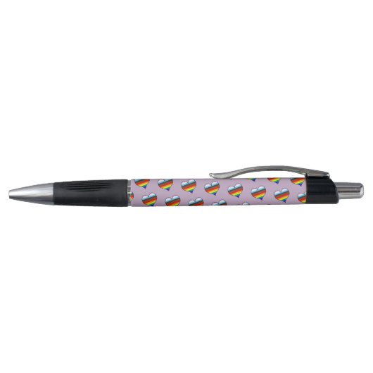 Rainbow Heart Pattern Pen Kugelschreiber (Oberseite)