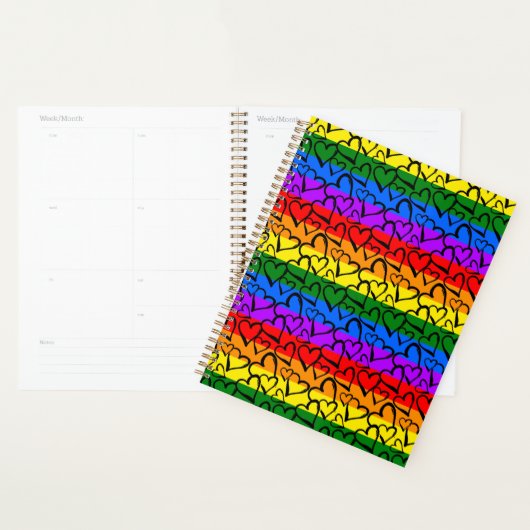Rainbow Heart Pattern Planer (Anzeige)