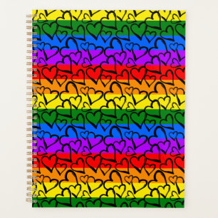 Rainbow Heart Pattern Planer