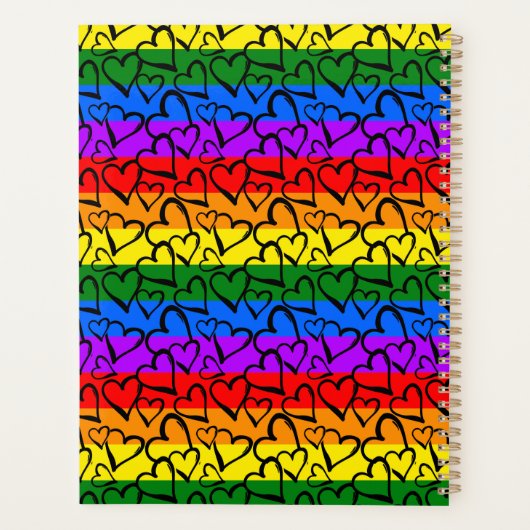 Rainbow Heart Pattern Planer (Rückseite)