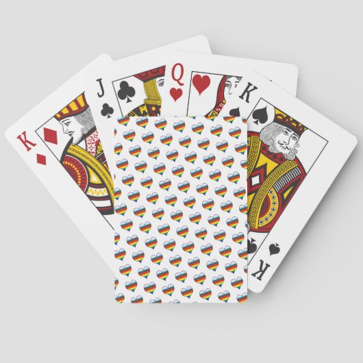 Rainbow Heart Pattern Playing Cards Spielkarten (Rückseite)