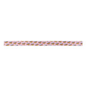 Rainbow Heart Pattern Satin Ribbon Satinband (Vorderseite)