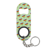 Rainbow Heart Pattern Schlüsselanhänger Flaschenöf Mini Flaschenöffner (Rückseite)