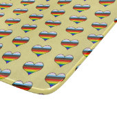 Rainbow Heart Pattern Schneidebrett (Ecke)