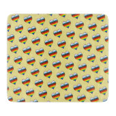 Rainbow Heart Pattern Schneidebrett (Vorderseite)