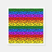 Rainbow Heart Pattern Serviette (Vorderseite)