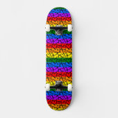 Rainbow Heart Pattern Skateboard (Vorderseite)