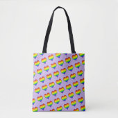 Rainbow Heart Pattern Tasche (Vorderseite)