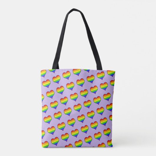 Rainbow Heart Pattern Tasche (Rückseite)