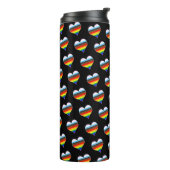 Rainbow Heart Pattern Thermal Tumbler Thermosbecher (Nach links gedreht)