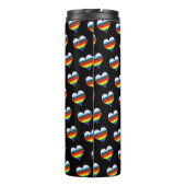 Rainbow Heart Pattern Thermal Tumbler Thermosbecher (Rückseite)