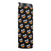 Rainbow Heart Pattern Thermal Tumbler Thermosbecher (Nach rechts gedreht)