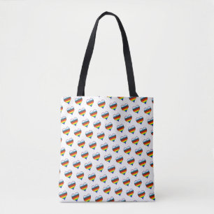 Rainbow Heart Pattern Tote Bag Tasche