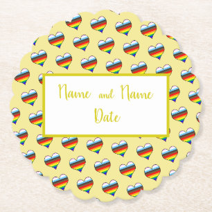 Rainbow Heart Pattern Untersetzer
