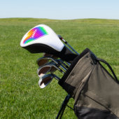 Rainbow Heart Personalisiert Golf Headcover (In SItu)