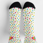 Rainbow Heart Polka Dots Socken (Oben)