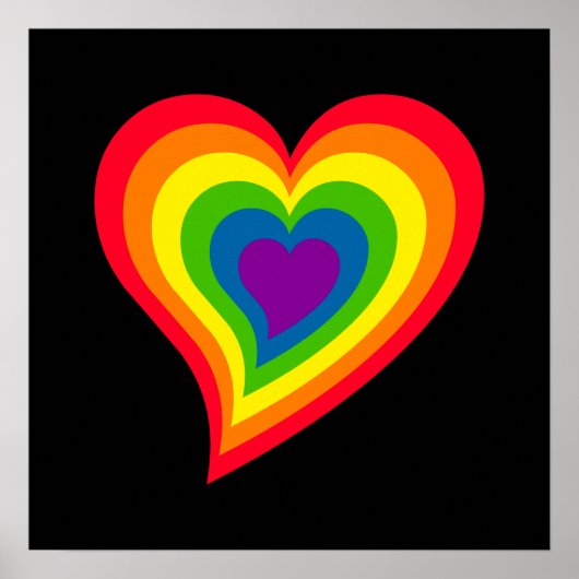 Rainbow Heart Poster (Vorne)