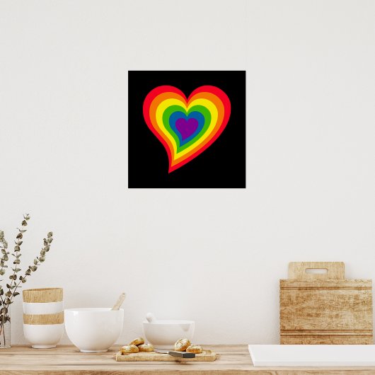 Rainbow Heart Poster (Küche)
