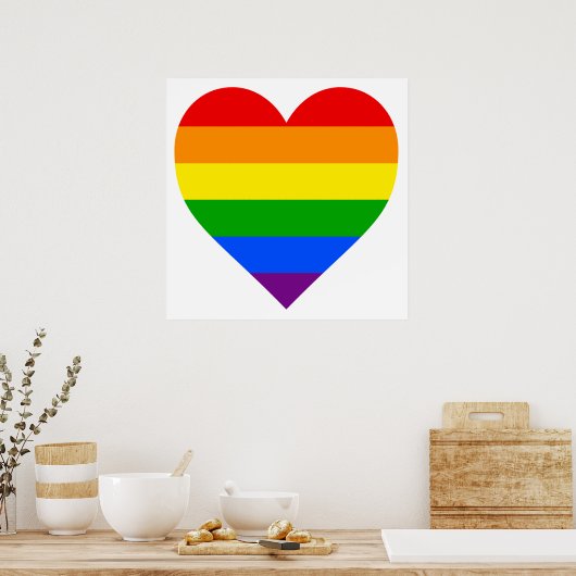 "RAINBOW HEART" POSTER (Küche)
