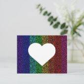 Rainbow Heart Postkarte (Stehend Vorderseite)